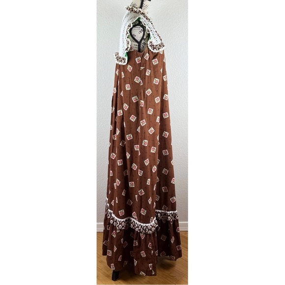 Malia Honolulu Vintage 60s 70s Hawaiian Maxi Dress Floral Boho, size Small - Picture 4 of 12